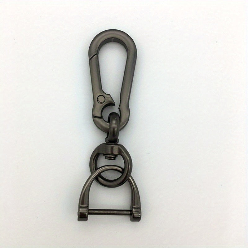 Metal Car Key Chain with Carabiner Clip D-Ring Holder