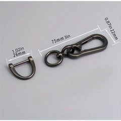 Metal Car Key Chain with Carabiner Clip D-Ring Holder