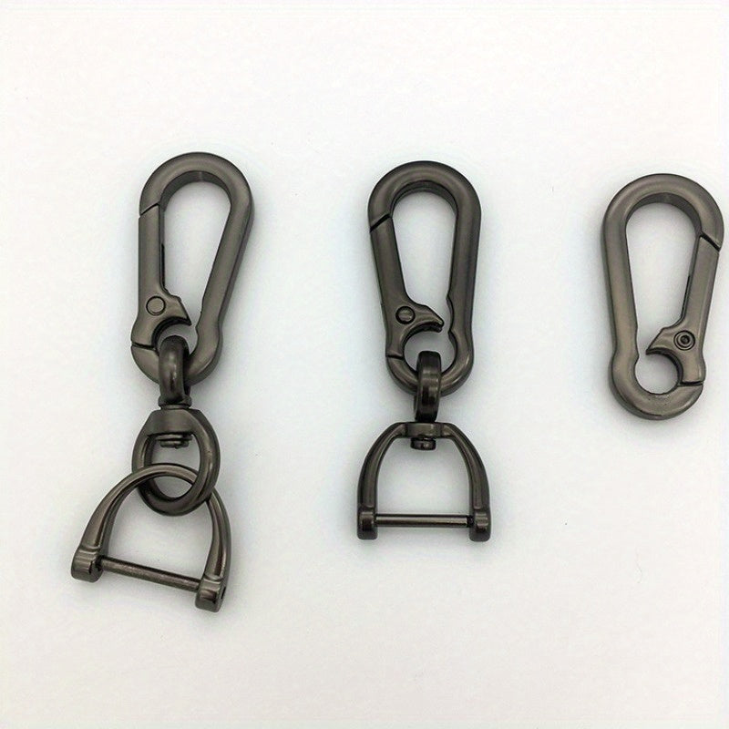 Metal Car Key Chain with Carabiner Clip D-Ring Holder