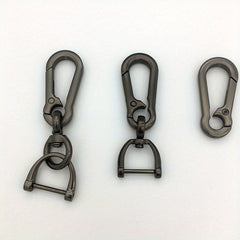 Metal Car Key Chain with Carabiner Clip D-Ring Holder