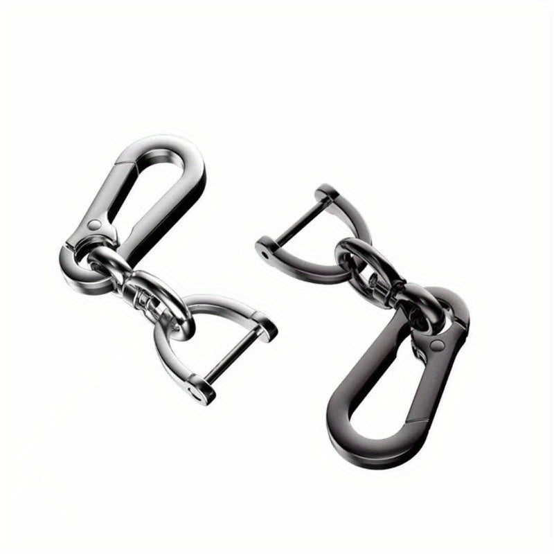 Metal Car Key Chain with Carabiner Clip D-Ring Holder