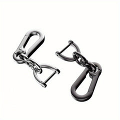 Metal Car Key Chain with Carabiner Clip D-Ring Holder