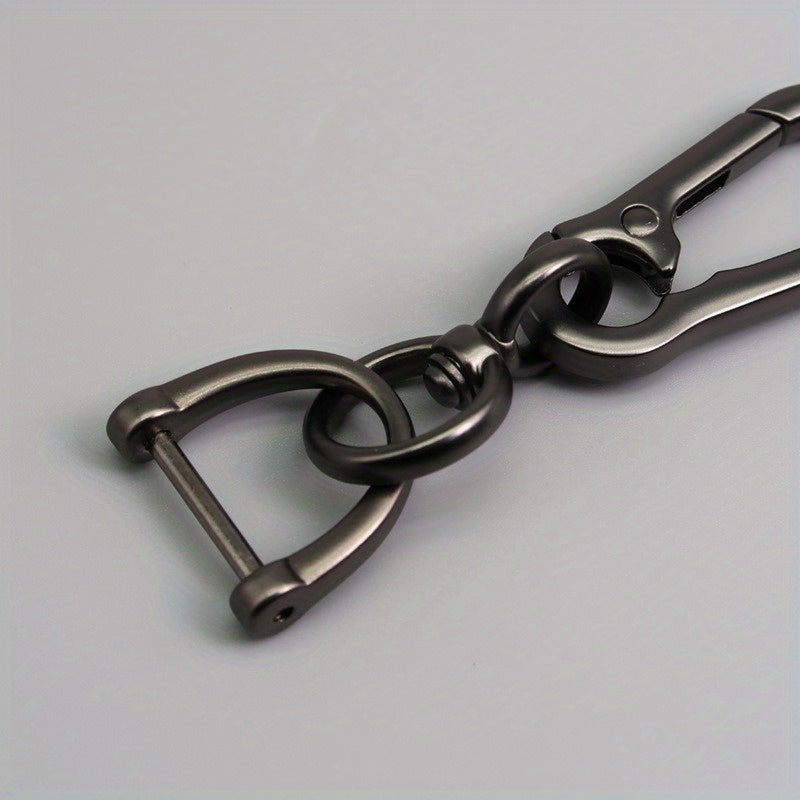 Metal Car Key Chain with Carabiner Clip D-Ring Holder