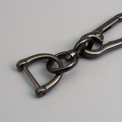Metal Car Key Chain with Carabiner Clip D-Ring Holder