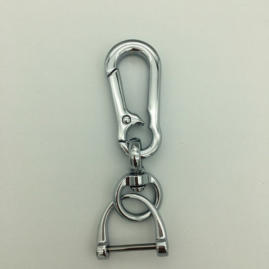Metal Car Key Chain with Carabiner Clip D-Ring Holder