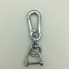 Metal Car Key Chain with Carabiner Clip D-Ring Holder