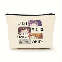Anime Lover Travel Cosmetic Bag for Girls Women