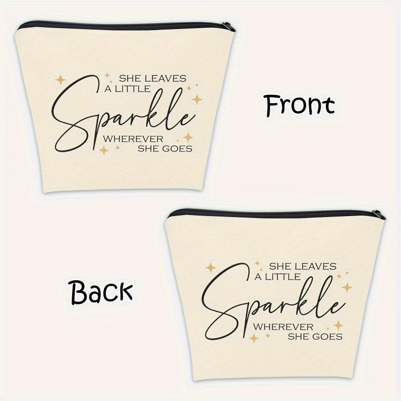 She Leaves A Little Sparkle Wherever She Goes Makeup Bag Gift