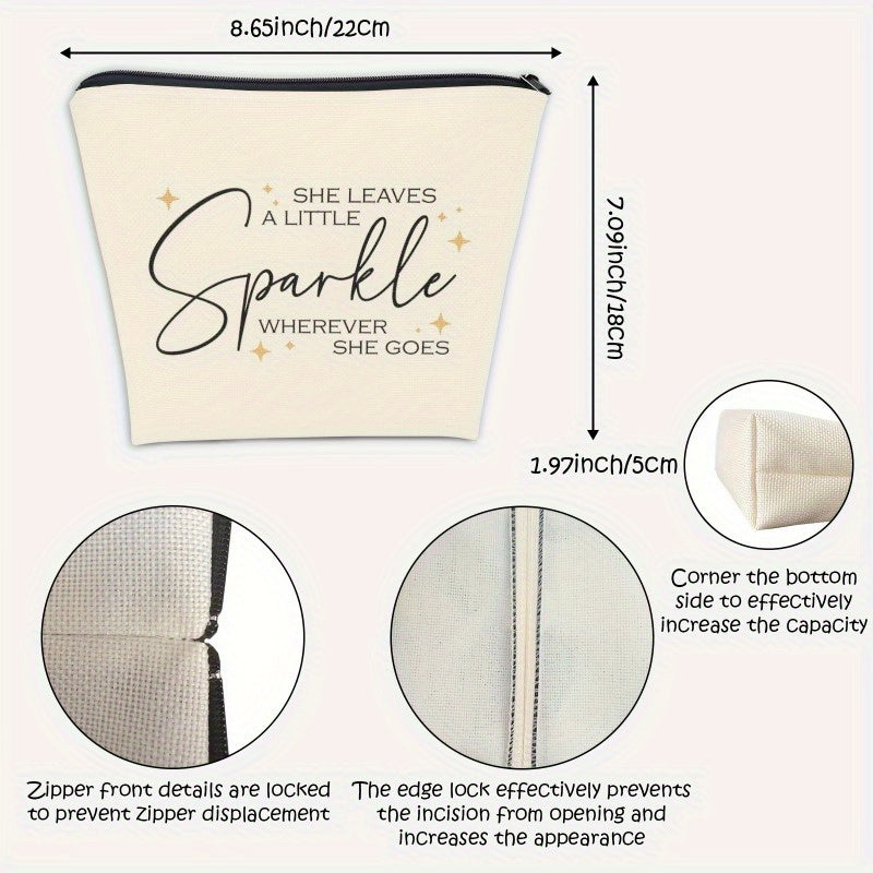 She Leaves A Little Sparkle Wherever She Goes Makeup Bag Gift