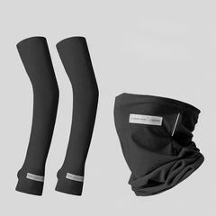 Men's Full Face Sunscreen Ice Mask+Veil Cover Gloves+Arm Guard