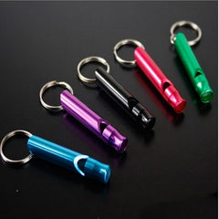 4pcs Aluminum Whistles w/ Key Ring for Outdoor Survival Emergency