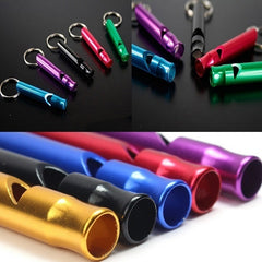 4pcs Aluminum Whistles w/ Key Ring for Outdoor Survival Emergency