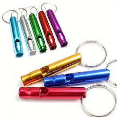 4pcs Aluminum Whistles w/ Key Ring for Outdoor Survival Emergency