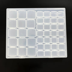 43 Grids Clear Plastic Storage Box Nail Art Tool Jewelry Storage Case