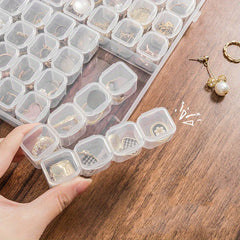 43 Grids Clear Plastic Storage Box Nail Art Tool Jewelry Storage Case