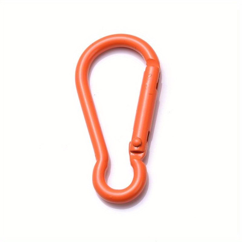 10pcs Mix Carabiner D Ring Key Chain Clip Camping Hoop Spring Gate Safety Buckle
