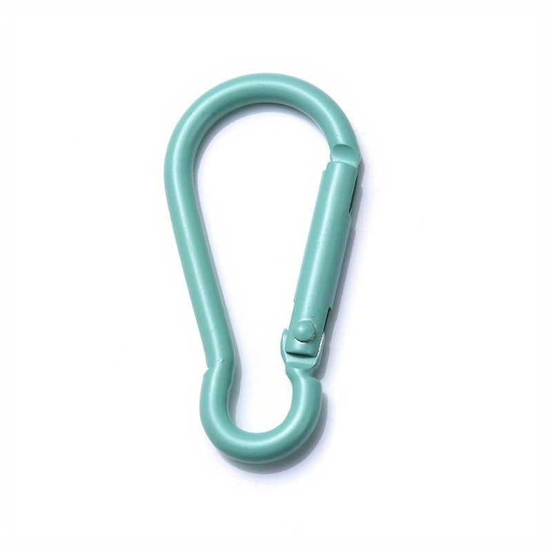 10pcs Mix Carabiner D Ring Key Chain Clip Camping Hoop Spring Gate Safety Buckle