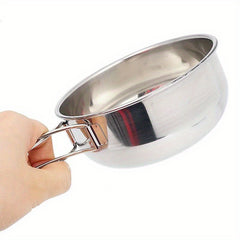 Stainless Steel Bowl Set 4pcs 500 650ml Folding Handle Camping