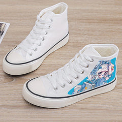 Anime Print Plush Lined Thermal Chunky Canvas Sneakers