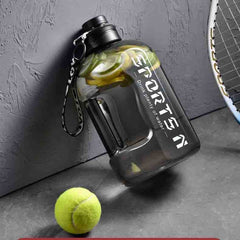 Portable Plastic Sports Water Bottle Large Capacity With Straw