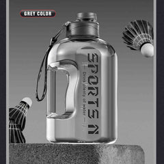 Portable Plastic Sports Water Bottle Large Capacity With Straw