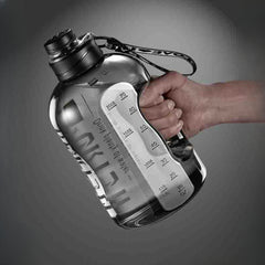 Portable Plastic Sports Water Bottle Large Capacity With Straw