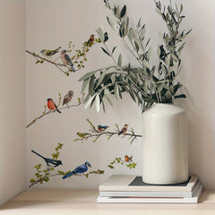 3D Branches Birds Wall Stickers Self Adhesive Removable Cabinet Decals