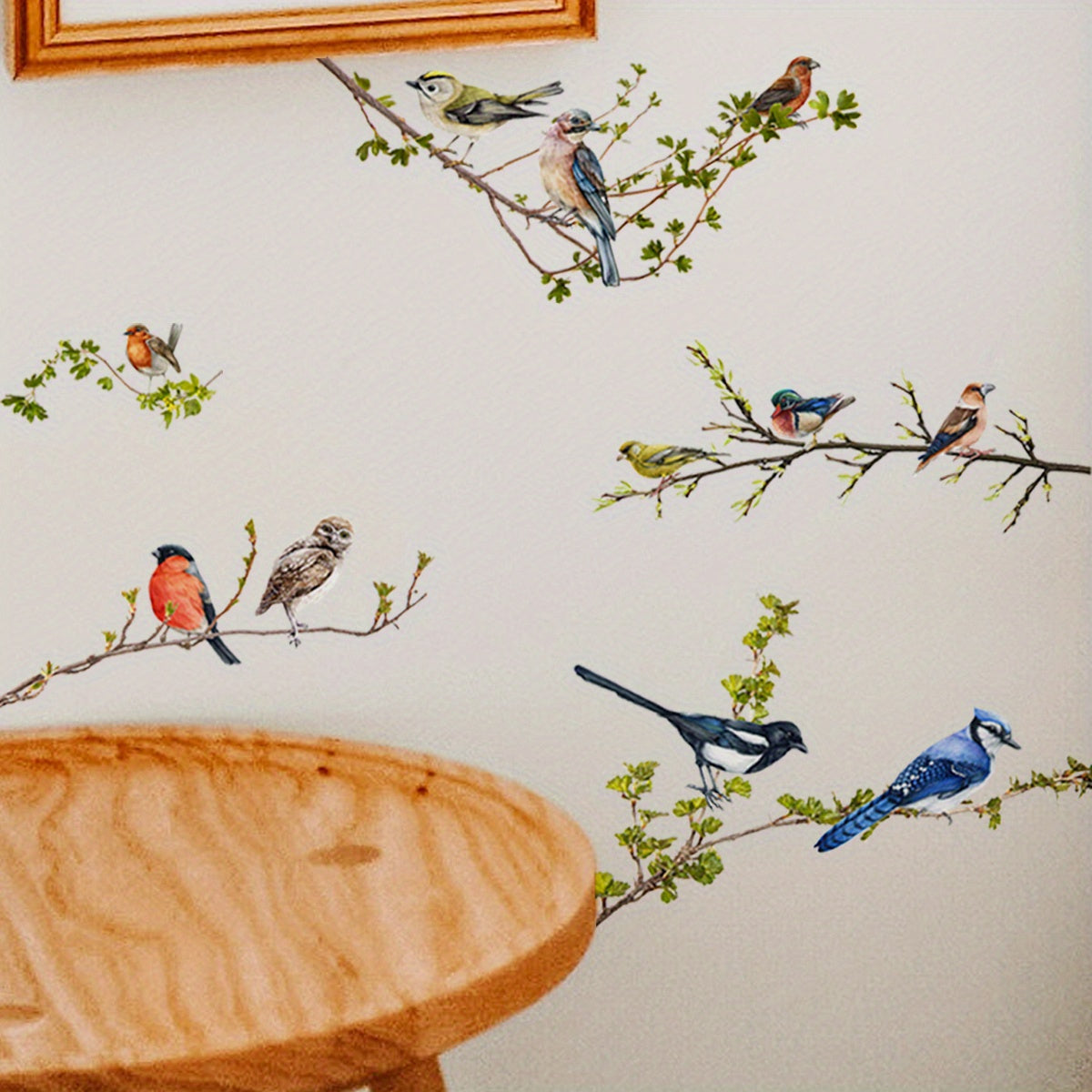 3D Branches Birds Wall Stickers Self Adhesive Removable Cabinet Decals