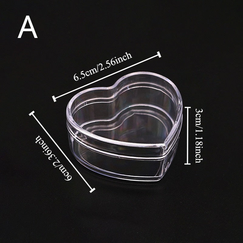 10pcs Heart Plastic Packaging Box Christmas Candy Plastic Box