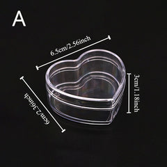 10pcs Heart Plastic Packaging Box Christmas Candy Plastic Box