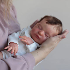 Realistic Reborn Baby Girl Doll Asleep Newborn with Hand Rooted Hair