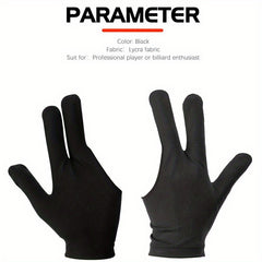 10pcs Billiards Three Finger Gloves Left Right Universal Elastic Snooker Bil