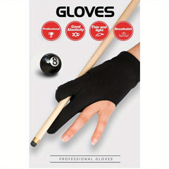 10pcs Billiards Three Finger Gloves Left Right Universal Elastic Snooker Bil