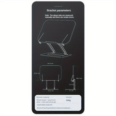 Double Rod Folding Aluminum Alloy Reading Rack Tablet Drawing Board Rack