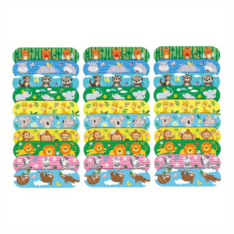 Cartoon Print Waterproof Adhesive Bandages, 30-50pc