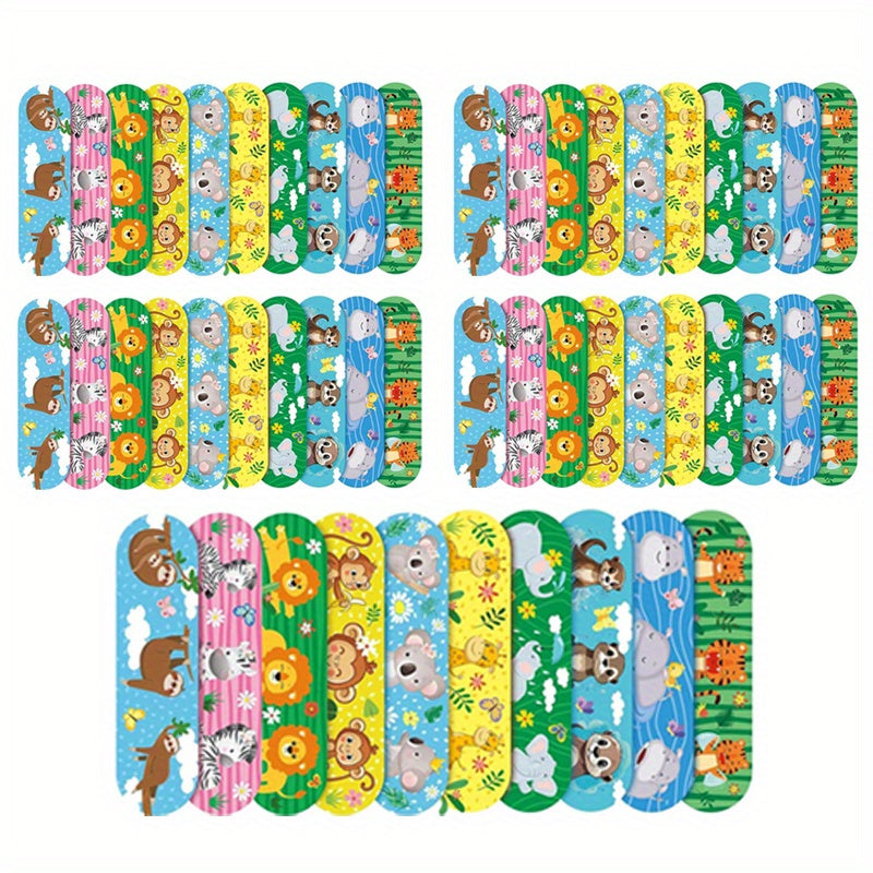 Cartoon Print Waterproof Adhesive Bandages, 30-50pc