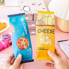 Cartoon Snack Pencil Case Popcorn & Fries Storage Bag