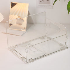 Desktop Folding Storage Basket Skin Care Products Document Book Storage