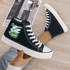 Plush Lined Chunky Canvas Sneakers