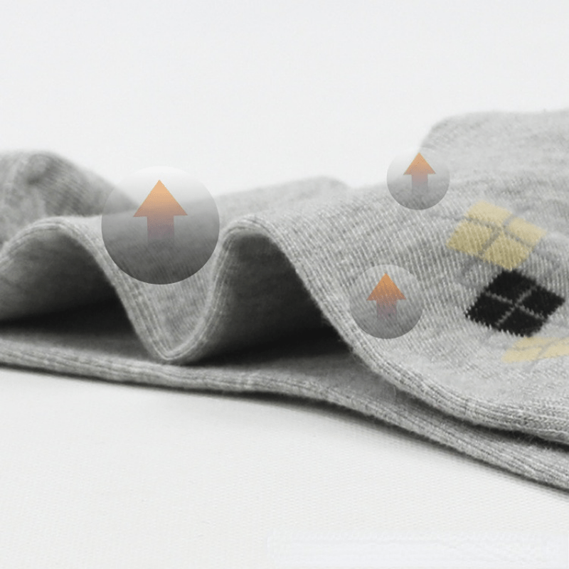 Men's Solid Crew Socks Breathable Comfy Casual Unisex 5 Pairs