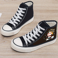 Christmas Plush Lined Chunky Sneakers Flat Heighten Winter Shoes