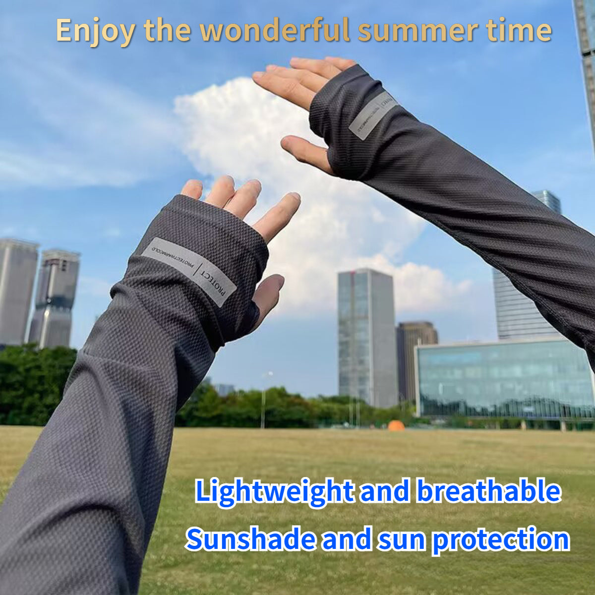 Men's Sunscreen Ice Sleeve Mask With Veil Viscose Gloves
