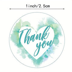 500 Watercolor Thank You Stickers for Party Favors