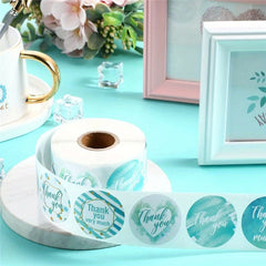 500 Watercolor Thank You Stickers for Party Favors
