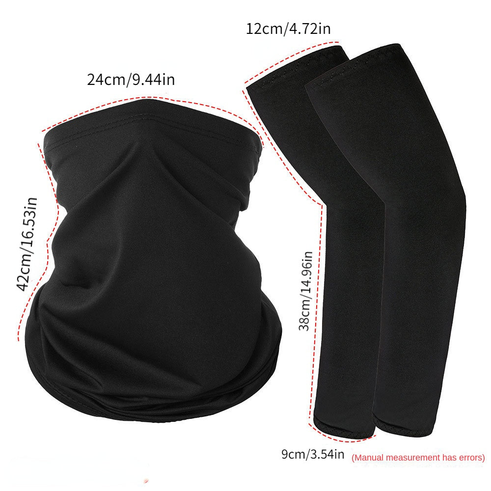 2pcs Sun Protective Bandana & Cycling Hat Liner Combo Outdoor Sports Helmets