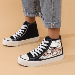 Heighten Chunky Canvas Sneakers High Top Classic Skate Shoes