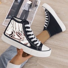 Plush Lined Chunky Canvas Sneakers - Warm Fall Winter Shoes