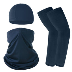 2pcs Sun Protective Bandana & Cycling Hat Liner Combo Outdoor Sports Helmets
