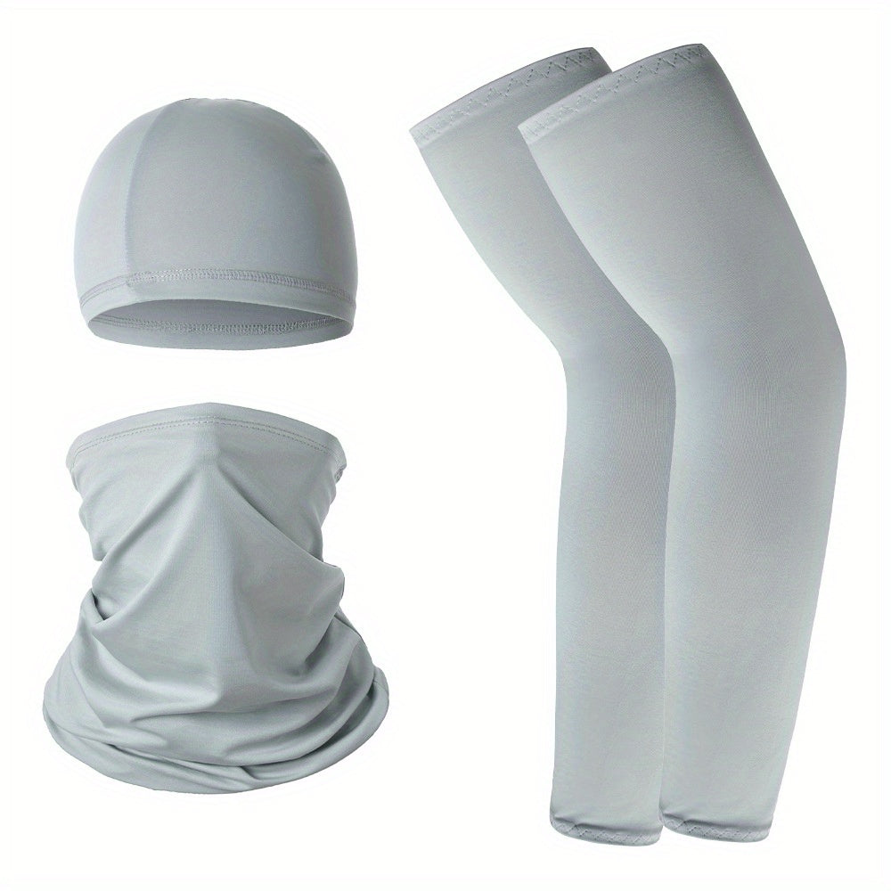 2pcs Sun Protective Bandana & Cycling Hat Liner Combo Outdoor Sports Helmets