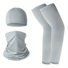 2pcs Sun Protective Bandana & Cycling Hat Liner Combo Outdoor Sports Helmets